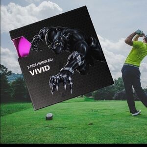 VOLVIK MARVEL BLACK PANTHER,  AVENGERS 4 GOLF BALL PACK, MATTE FINISH VIVID